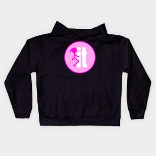 F IT Sticker Pink - Woman Kids Hoodie